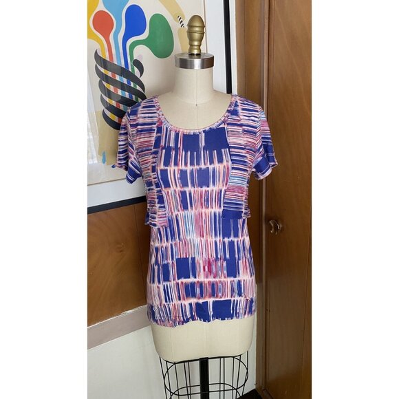 Marc by Marc Jacobs Sz S Cotton Modal Top TShirt open slit back - Picture 2 of 5